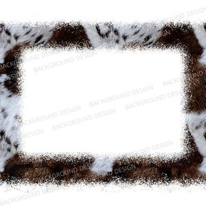 Distressed Cowhide Frame PNG, Cow Print Frame, Distressed Cowhide Background, Square Border Cowhide Backsplash, Fur Frame, Digital Download
