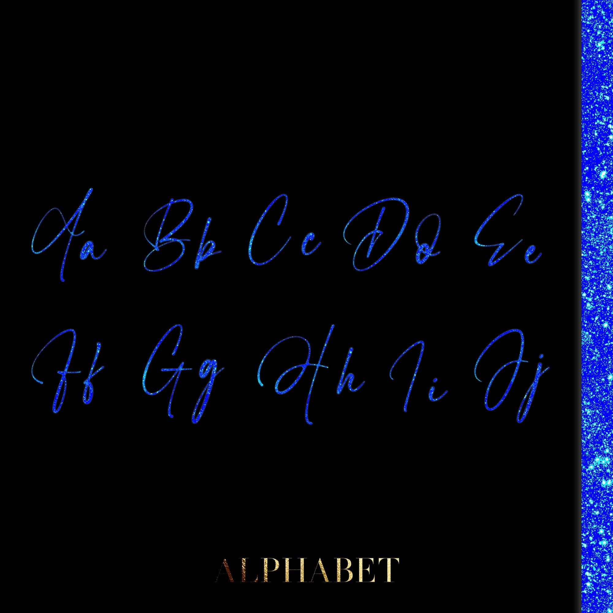Glitter Blue Alphabet PNG Clip Art, Glam Letters, Bling Letters Png ...