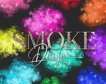 Dream Clouds Clipart, Smoke cloud png, Smoke Overlays, Smoke PNG, Clouds with stars, Logo Background png, Transparent, Digital download