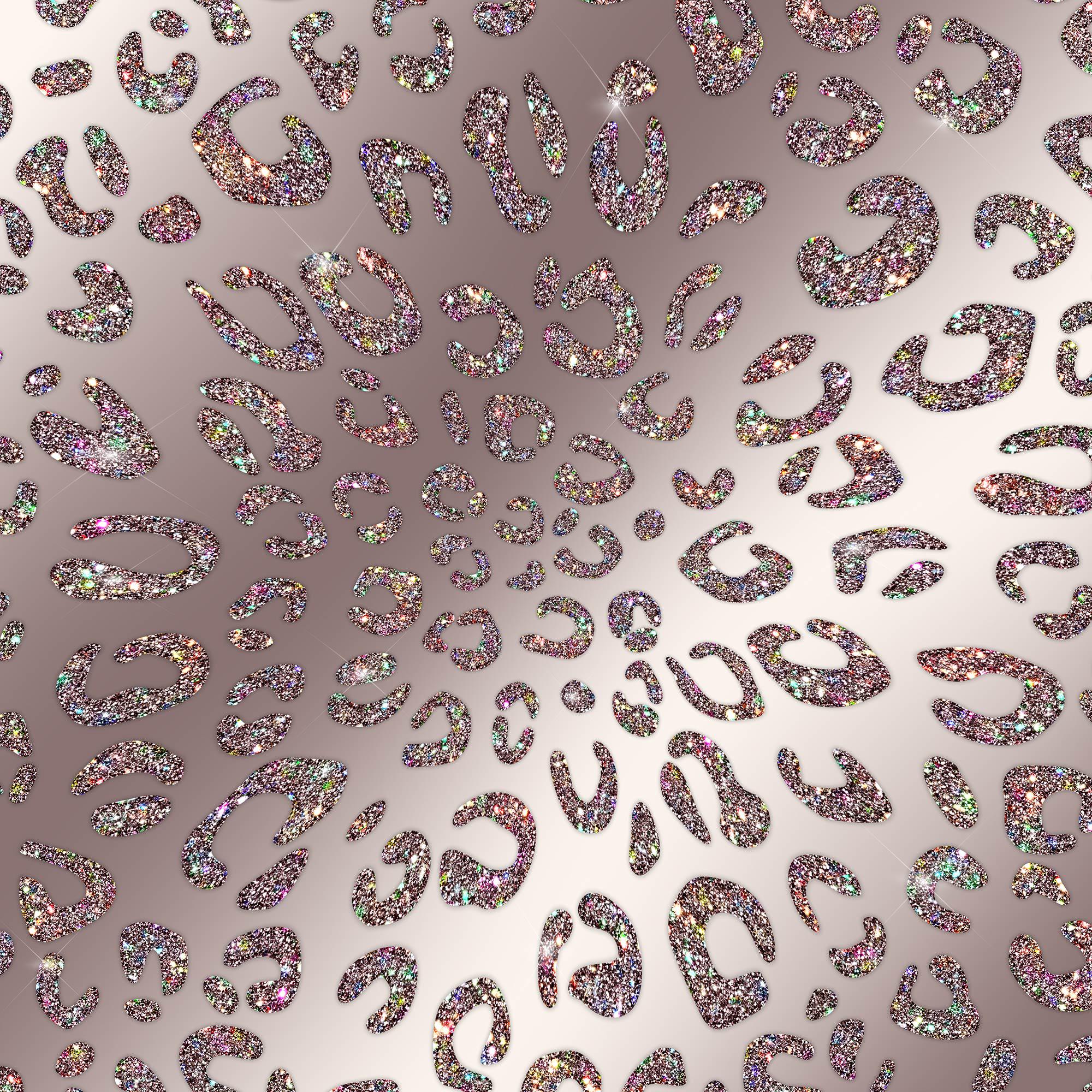 Pink Glitter Leopard Cheetah Digital Paper Background, Rose Gold ...