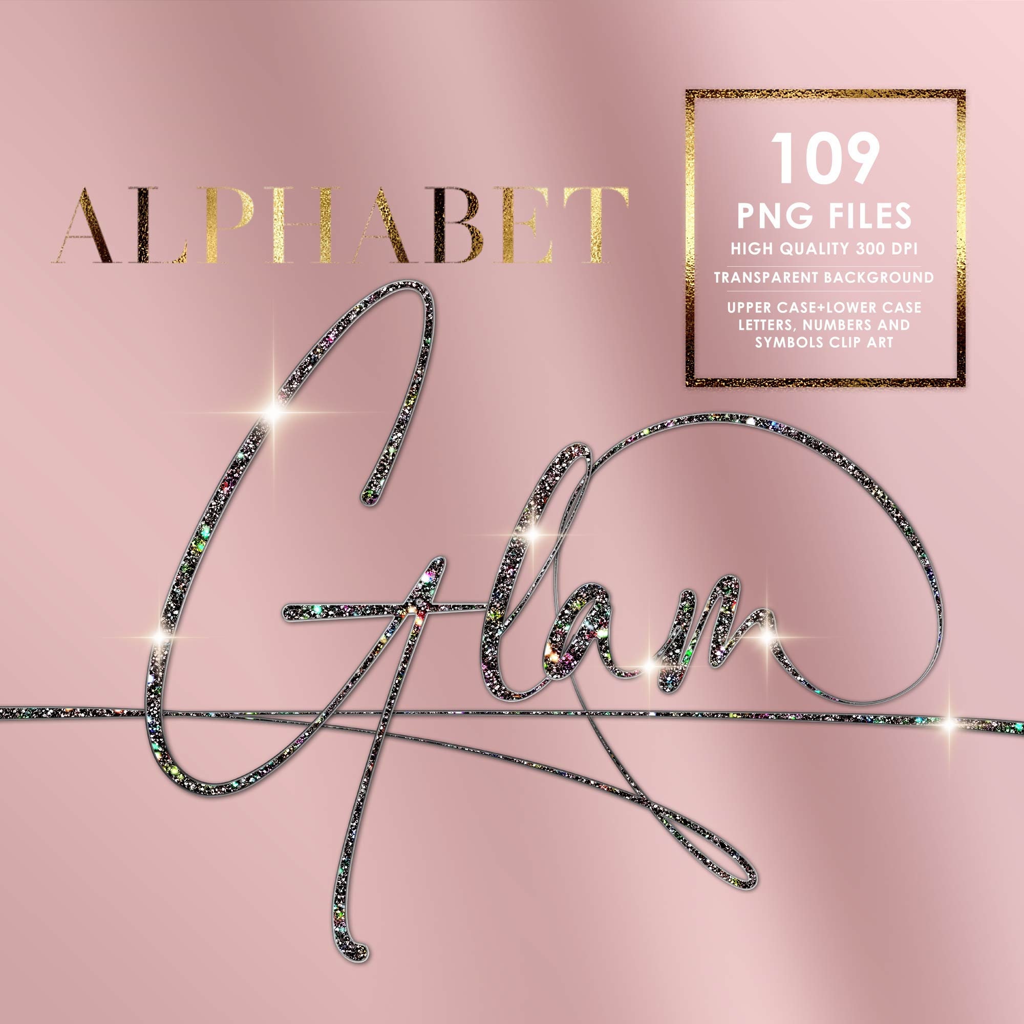 Diamond Alphabet Png Clipart, Glitter Alphabet PNG, Script Letters ...