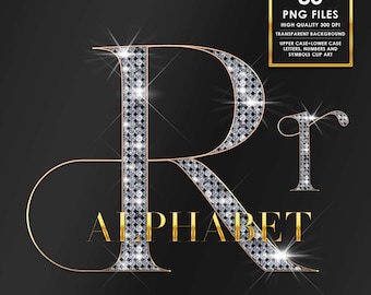 Glitter Diamond Alphabet PNG Clip Art, Glam letters, Diamond letters Png, Sparkle letters, Bling Alphabet, Gold Alphabet, Digital download
