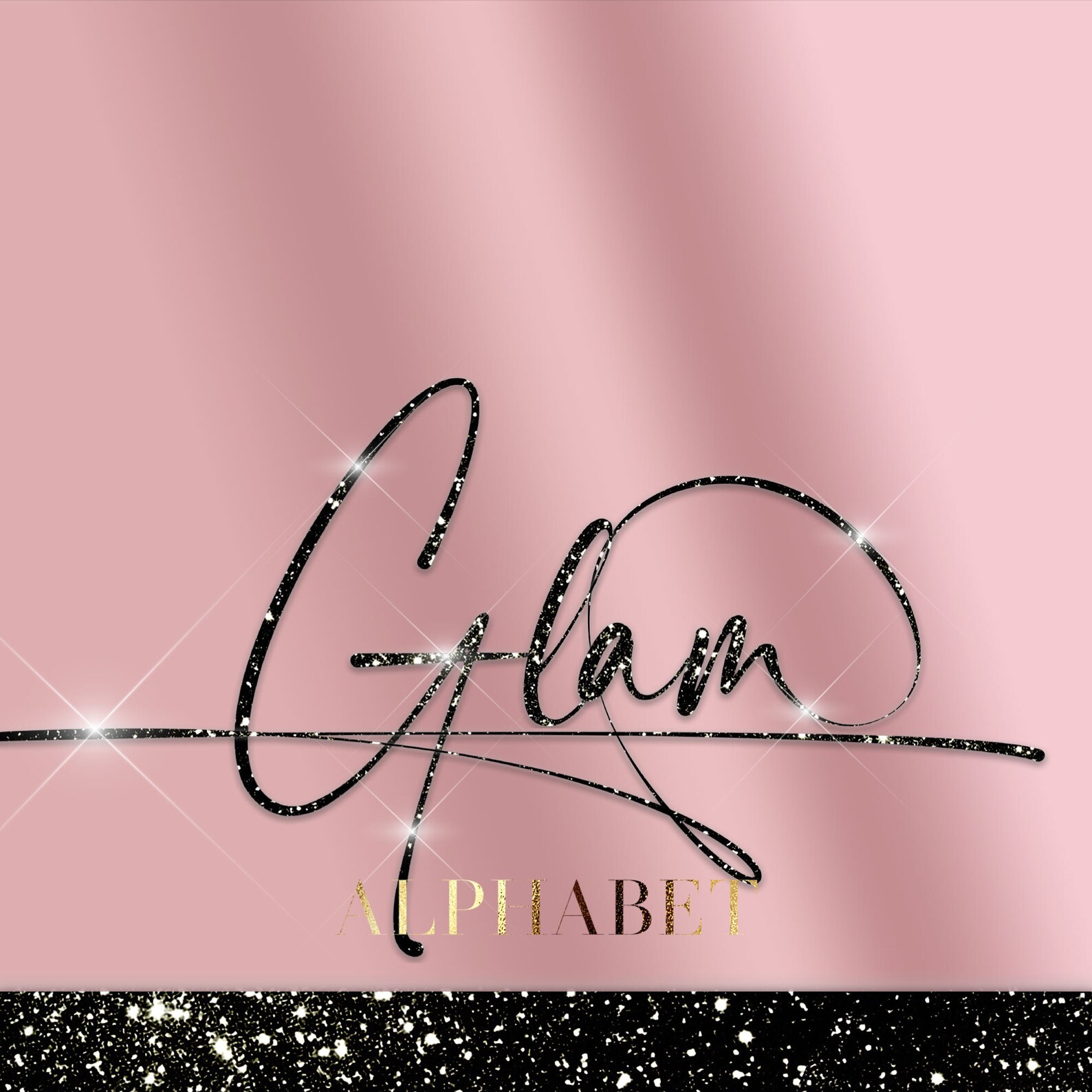 Glitter Alphabet Clip Art, Black Alphabet PNG, Bling, Diamond Alphabet ...