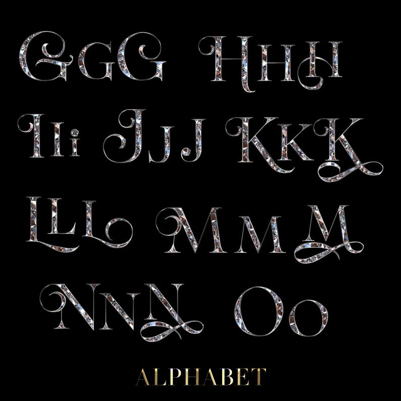 Diamond Alphabet PNG Clipart, Glitter Alphabet PNG, Glam Letters Png ...