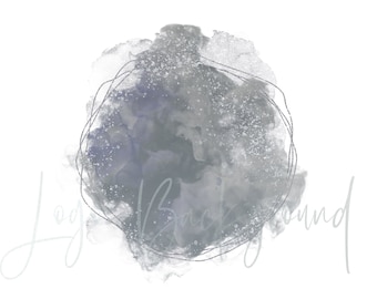 Logo Background Png, Gris Brush Stroke png, Cadre gris, Clipart aquarelle, Clipart cercle, Logo Banner, Splash, Smoke, Téléchargement instantané