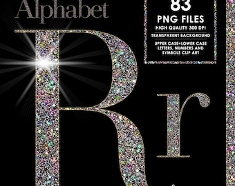 Alfabeto de diamantes PNG, Alfabeto glamuroso Clipart, Letras de diamantes, Letras brillantes, Bling, Letras brillantes, Números, Descarga digital