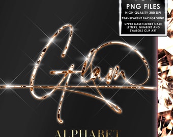 Glitter Gold diamond Alphabet Clip Art, Diamond letters png, Glam Alphabet PNG, Bling letters, Gold Letters Png, Signature, Digital download