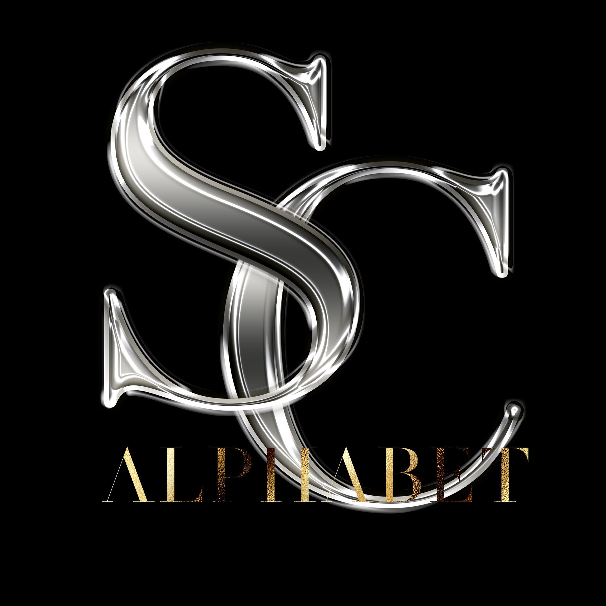Liquid Silver Chrome Alphabet PNG Clip Art, Silver Letters Png, Luxury ...