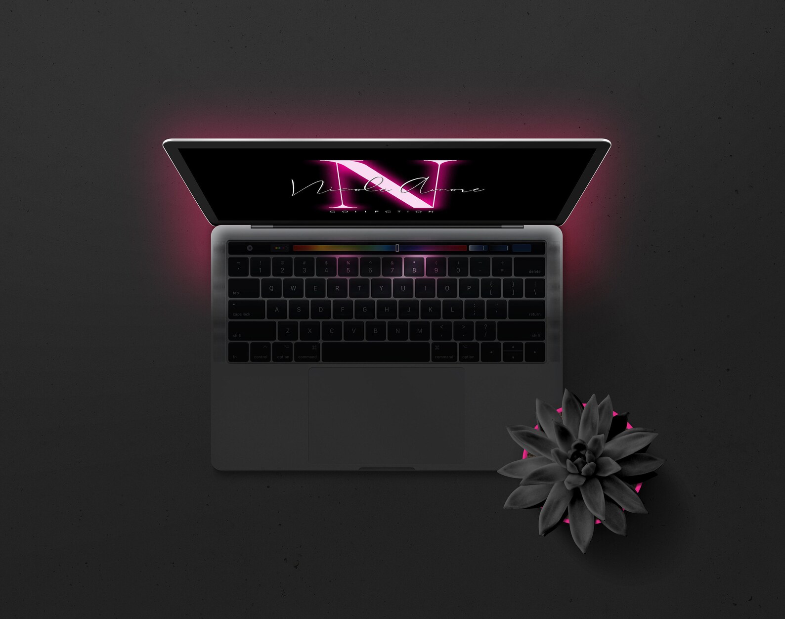 Pink Neon Logo Premade Logo Design Beauty Logo Text Logo | Etsy