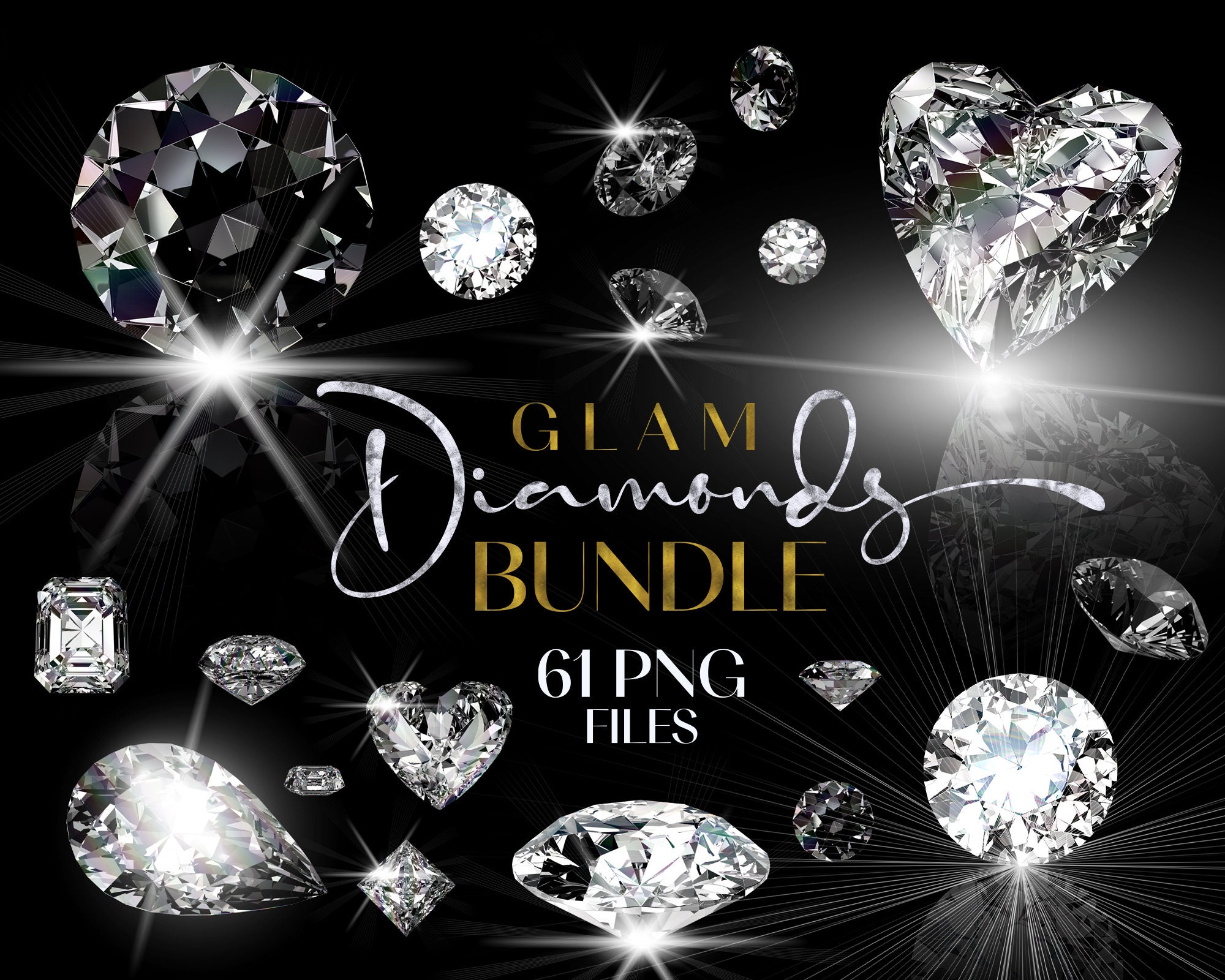 Black White Diamonds Etsy