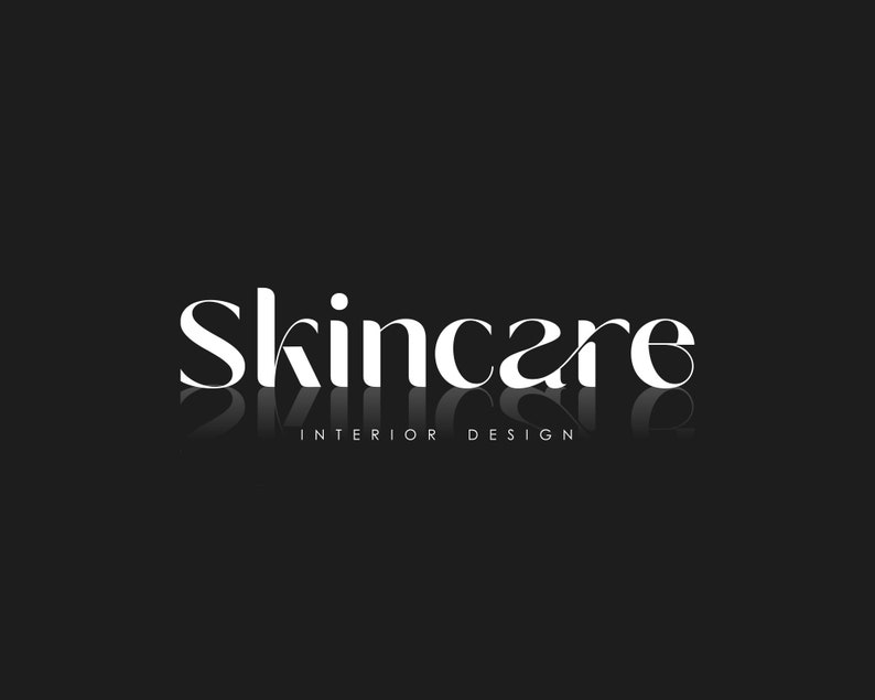 Skin Care Logo Text Logo Premade Logo Design Interior - Etsy