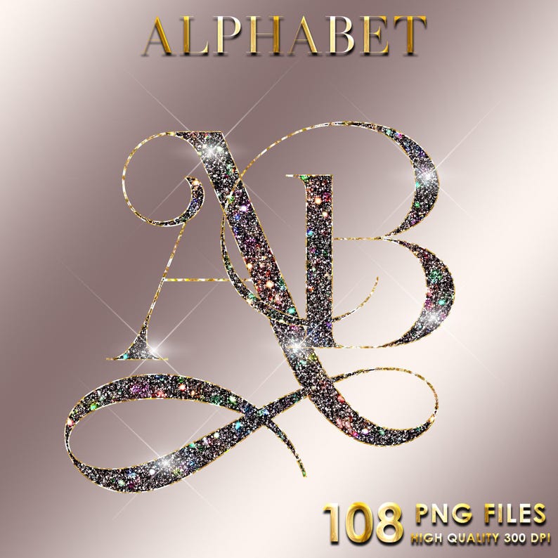 Diamond Alphabet PNG Clipart, Glitter Alphabet PNG, Glam Letters ...
