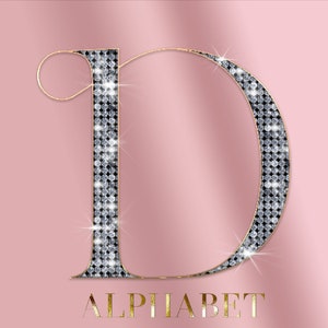 Glitter Diamond Alphabet PNG Clip Art, Glam letters, Diamond letters Png, Sparkle letters, Bling Alphabet, Gold Alphabet, Digital download