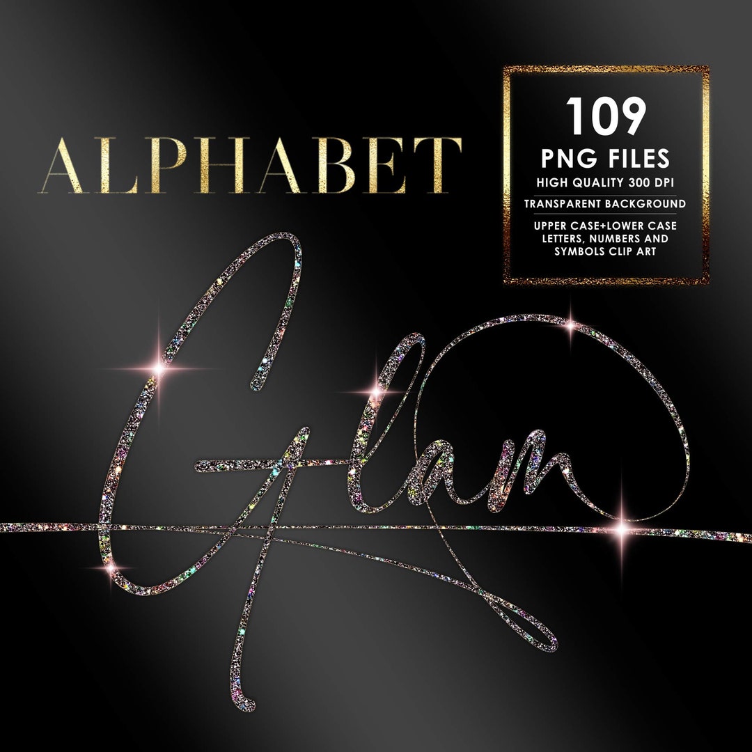 Diamond Alphabet Png Clipart, Script Letters Png, Glitter Alphabet PNG ...