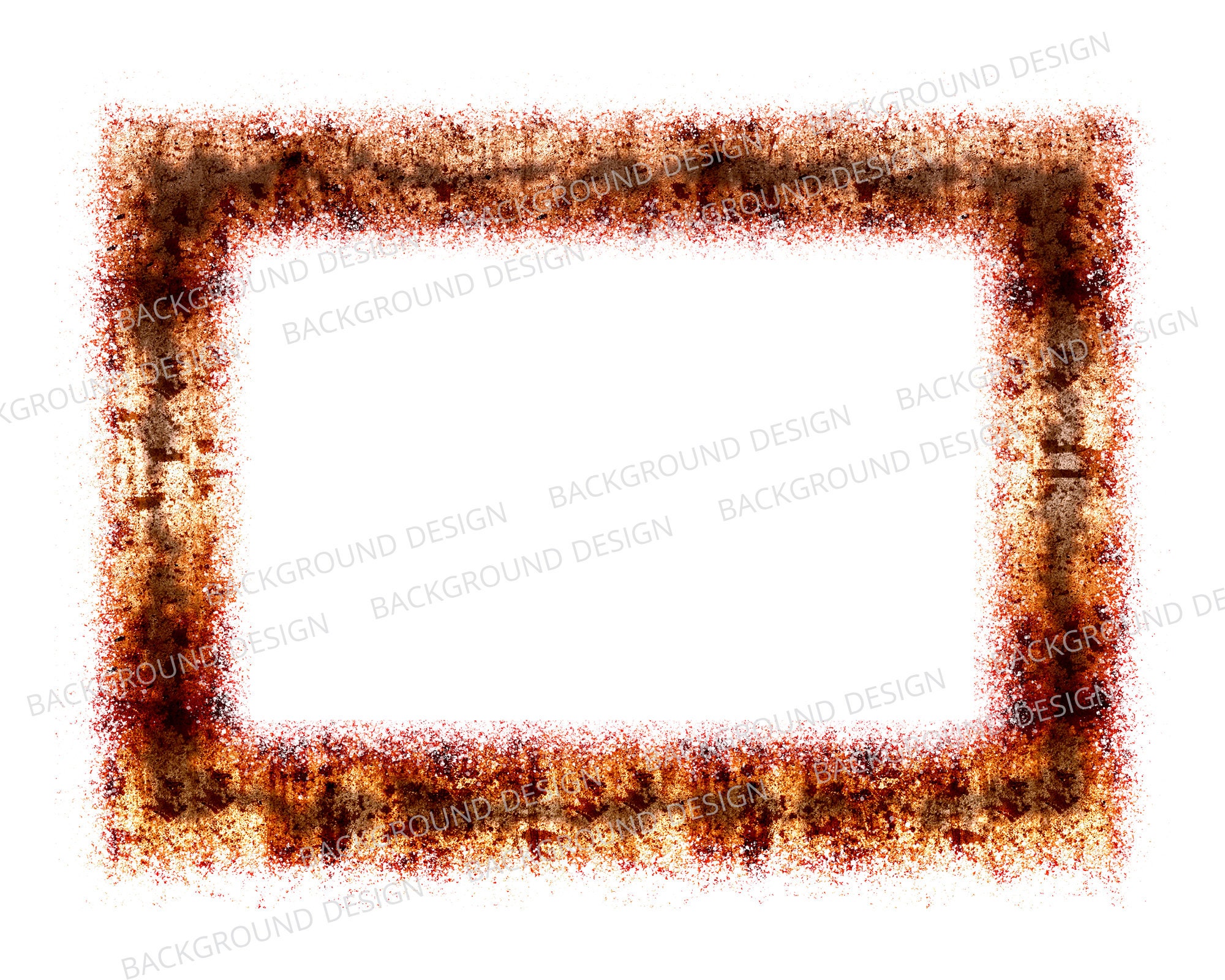 Distressed Rusty Metal Frame Png Splatter Frame Rustic Etsy