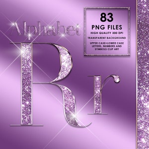 Alfabeto viola PNG, Alfabeto glitter, Alfabeto diamante PNG, Clipart alfabeto lilla, Lettera glam, Bling, Alfabeto rosa Png, Download digitale