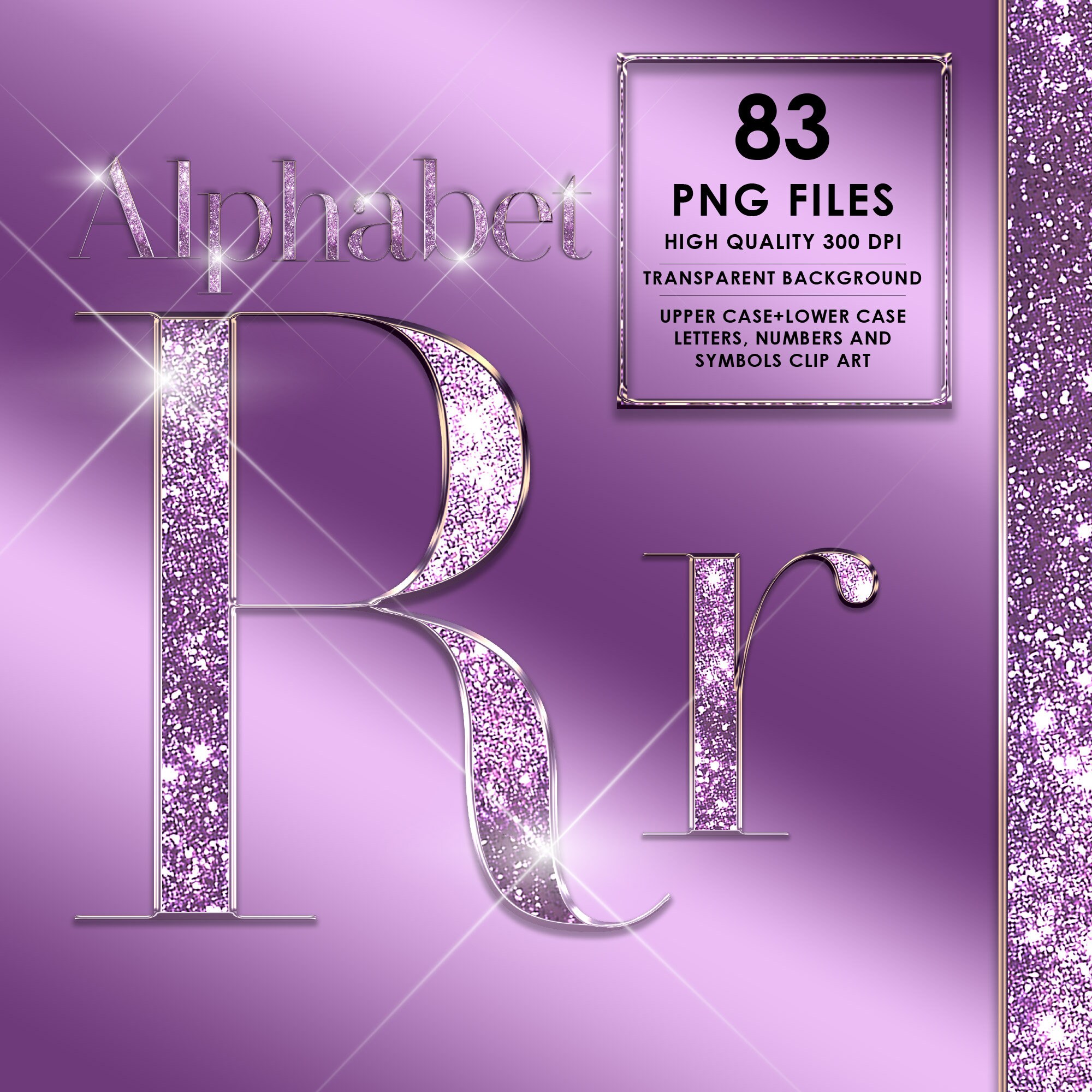 Purple Alphabet PNG, Glitter Alphabet, Diamond Alphabet PNG, Lilac ...