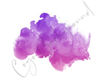 Logo Hintergrund Png, Lila Pinselstriche Png, Glitter Lila Rahmen, Aquarell Clipart, Aquarell Spritzer Alkohol Tinte, Instant Download