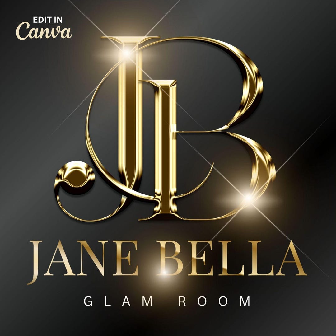 Gold Chrome Luxury Beauty Logo Glam Glitter Salon Branding digital gold-chrome-luxury-beauty-logo-glam-glitter-salon-branding-digital