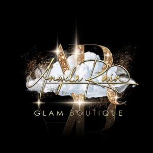 Glitter Gold Logo, Premade logo design, Interior Design Logo, Makeup Artist logo, Nail logo, Beauty logo, Hair Stylist Logo, Cosmetics logo