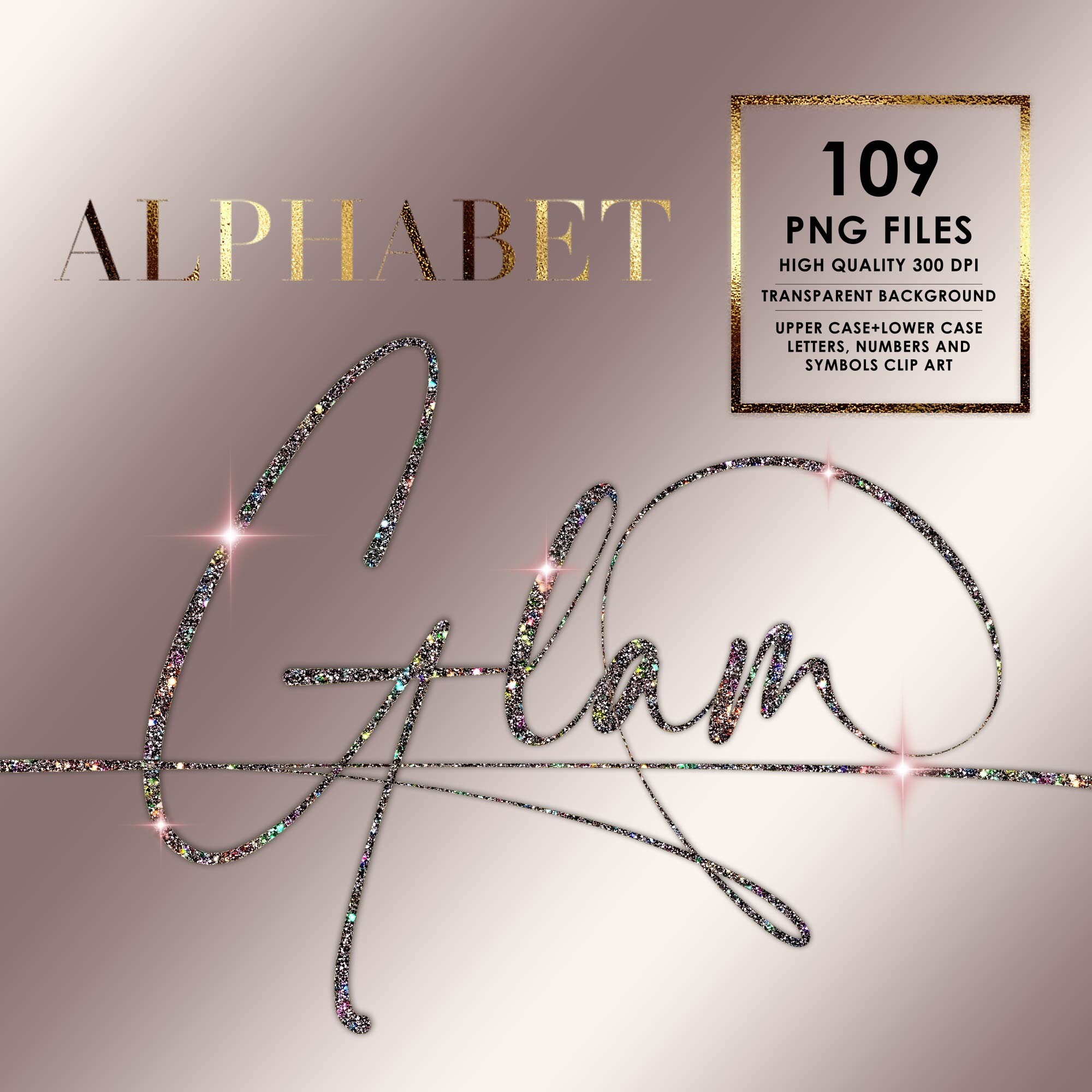 Diamond Alphabet Png Clipart, Script Letters Png, Glitter Alphabet PNG ...