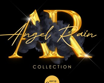 Logotipo dourado com glitter, logotipo de estética, design de logotipo pré-fabricado e editável, logotipo de beleza glamourosa, logotipo de unhas, modelo de logotipo do Canva, logotipo de salão de beleza de luxo