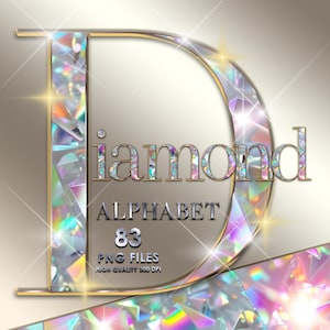 Diamond Alphabet PNG Clipart, Glitter Alphabet PNG, Diamond Letters, Bling Alphabet, Sparkling Letters, Gold Alphabet Png, Digital download