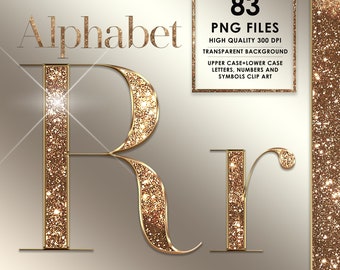 Gold Alphabet PNG, Diamond Alphabet PNG, Glitter Alphabet Clipart, Bling Alphabet, Sparkling Gold Foil Letters, Luxury, Digital download