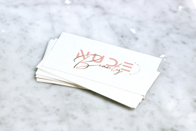 Rose Gold Minimalist Logo, Beauty Boutique Design (Digital File) image 7