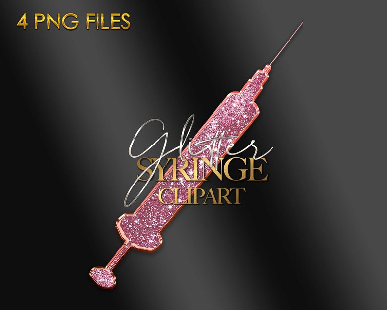 Syringe Lettering Syringe PNG Clipart, Glam Syringe, Glitter Syringe Needle Png, Lip ...