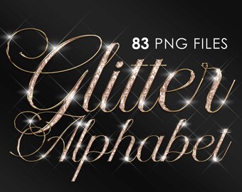 Goudfolie alfabet png-illustraties, scriptletter, beige letters, glitter goud lettertype png-letters, cursief goud chroom alfabet, digitale download
