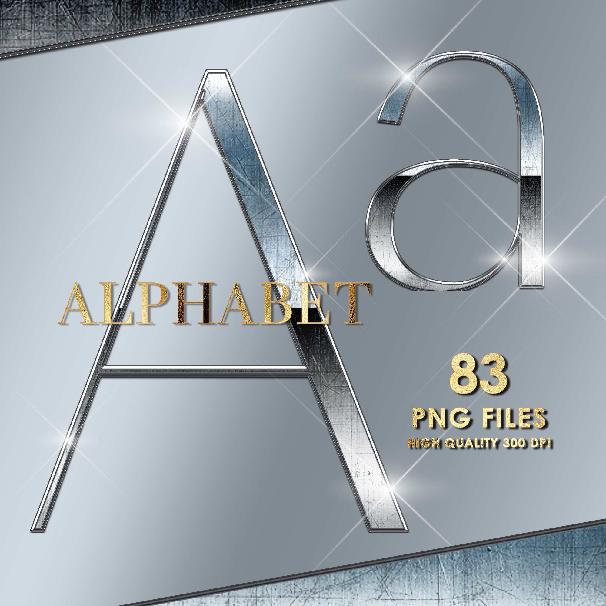 Silver Chrome Alphabet PNG Clip Art, Silver Thin Letters Png, Luxury ...