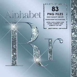 Glitter Alphabet PNG, Diamond Alphabet png, Luxury, Bling, Glam Alphabet, Sparkle Letters, Blue Alphabet, Foil letters, Digital download