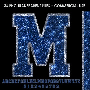 Glitter sport alfabet png-illustraties, blauwe en zwarte glitter alfabet, sprankelende blauwe letters png, afdrukbestand voor sublimatie, commercieel gebruik
