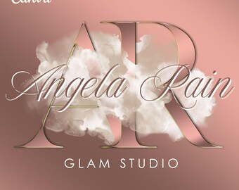 Rose Gold Canva Logo Template, Editable DIY Logo for Lash, Boutique Logo, Makeup Logo, Nails Logo, Salon Branding, Beauty Logo, Hair Logo