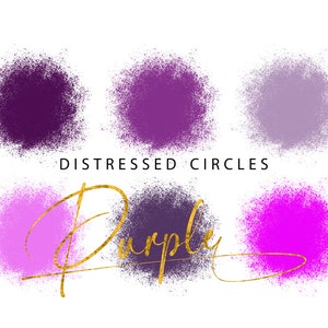 Lila Hintergrund Png, Distressed Purple Frame Png, Lila Pinselstrich Png, Design Elemente, Farbe, Splash, Lila Kreis, Digitaler Download
