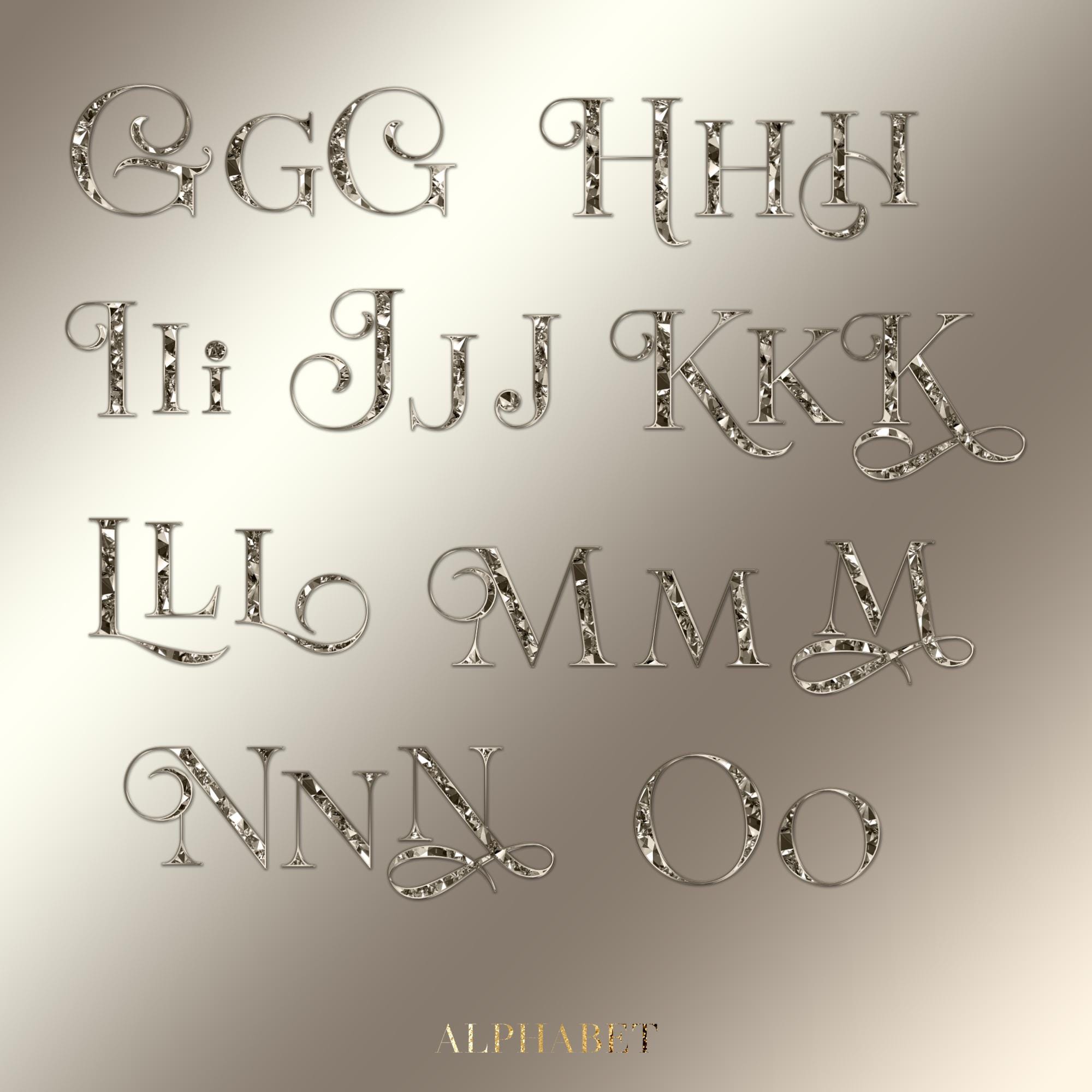 Gold Diamond Alphabet PNG Clipart, Champagne Chrome Letters PNG, Luxury ...
