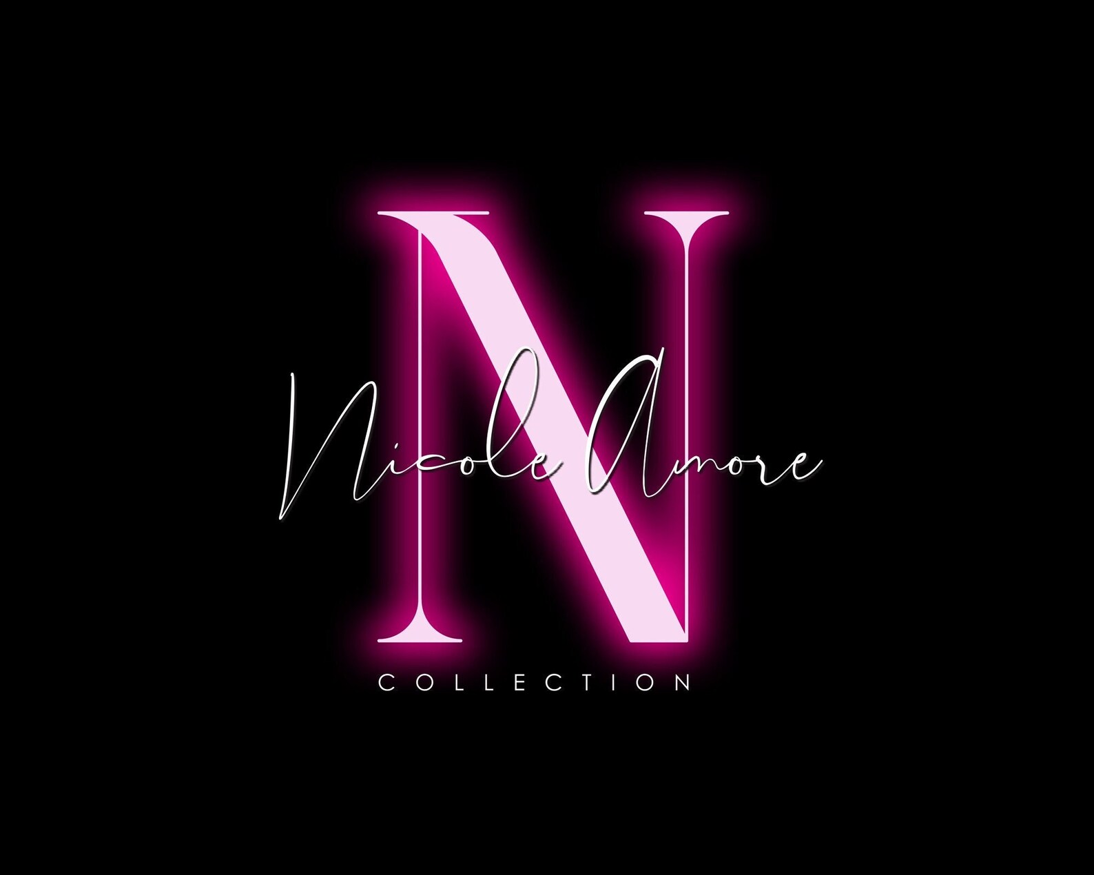 Pink Neon Logo Premade Logo Design Beauty Logo Text Logo - Etsy