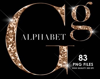 Modern Gold Glitter Alphabets PNG, Transparent Gold Fonts Letters ...