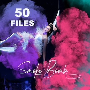 50 Rookbom foto-overlays PNG, Kleurrijke Rookmist, Fotografie Overlay, Gekleurde Texturen, Rook Overlays, Cloud Overlays, Landschap
