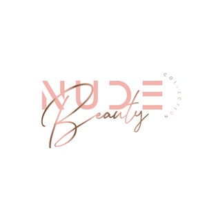 Rose Gold Minimalist Logo, Beauty Boutique Design (Digital File) Main logo
