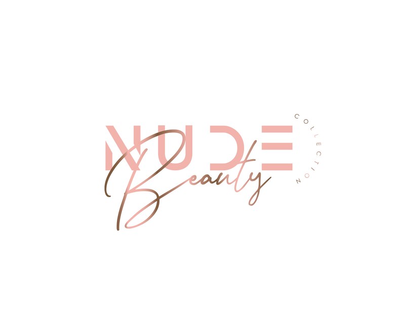 Rose Gold Minimalist Logo, Beauty Boutique Design (Digital File) Main logo