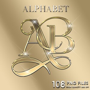 Chrome or alphabet PNG Clip Art, lettres métalliques 3D, police or Png, lettres et chiffres de A à Z or brillant de luxe, téléchargement numérique