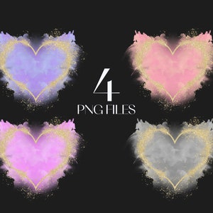 Acuarela Corazón Clipart Png, Marcos de corazón, Elementos de forma de corazón brillante, Fondo de corazón, Brillo, Día de San Valentín, Fondo de logotipo Png