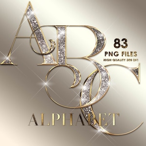 Clipart PNG alfabeto diamante, PNG alfabeto glitterato, lettere diamante, alfabeto scintillante, lettere scintillanti, alfabeto oro Png, download digitale