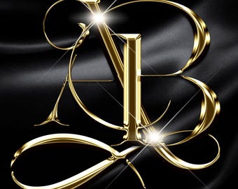 Glitter gouden alfabet Png Clipart, goud chroom alfabet, goudfolie letters, gouden letters png, elegante alfabet png, digitale download