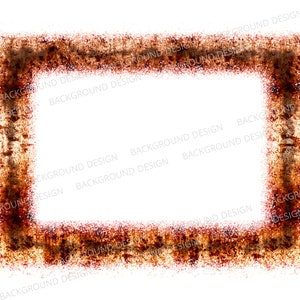 Distressed Rusty Metal Frame Png, Splatter Frame, Sfondo rustico, Backsplash, Grunge Square, Border, Grunge frame Png, Digital Download