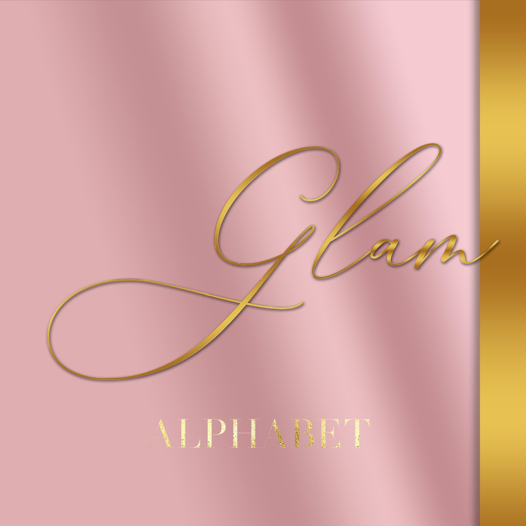 Gold Script Alphabet PNG, Metallic Letters Clipart (digital Download ...