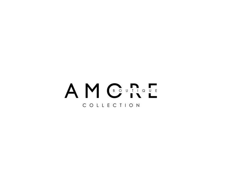 May include: Black and white logo for Amore Boutique Collection.