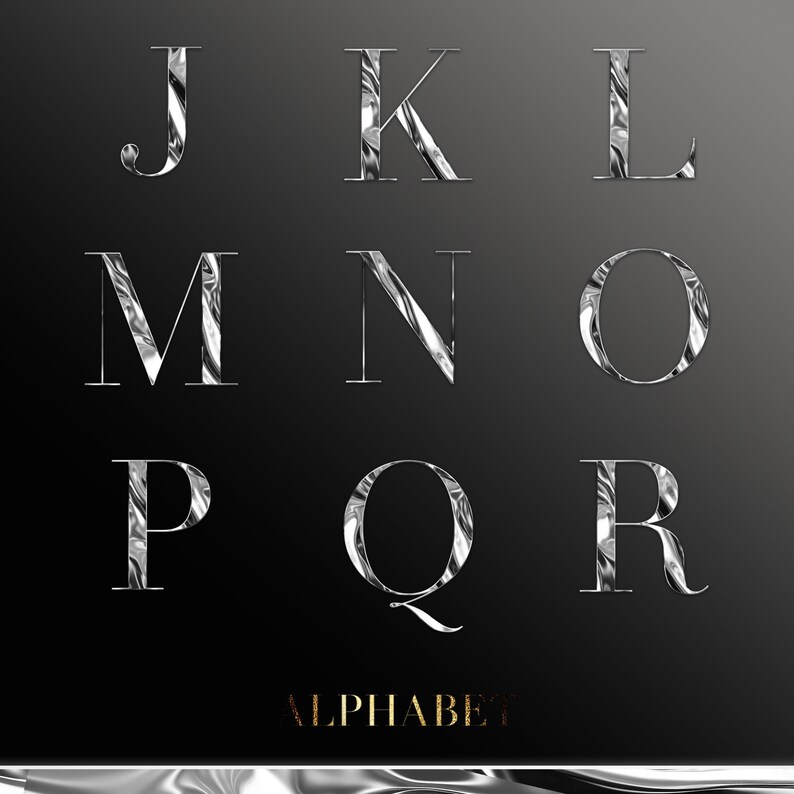 Silver Chrome Alphabet PNG Clipart, Silver Letters Png, Metallic ...